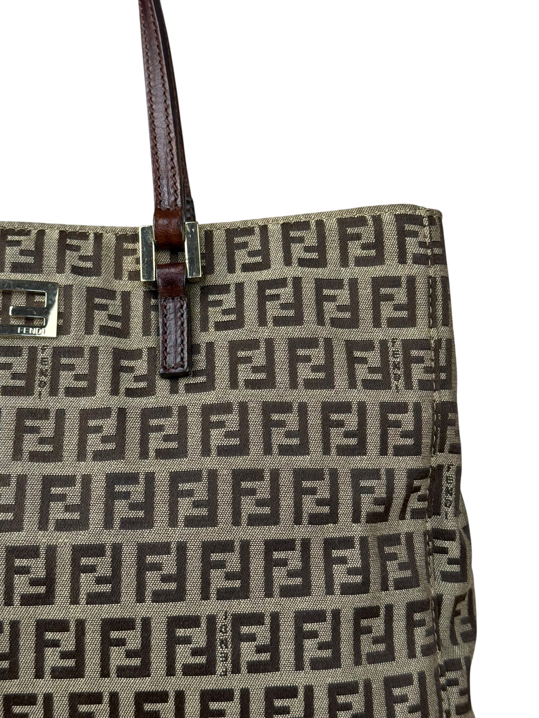 Fendi FF Canvas Top Handle Tote