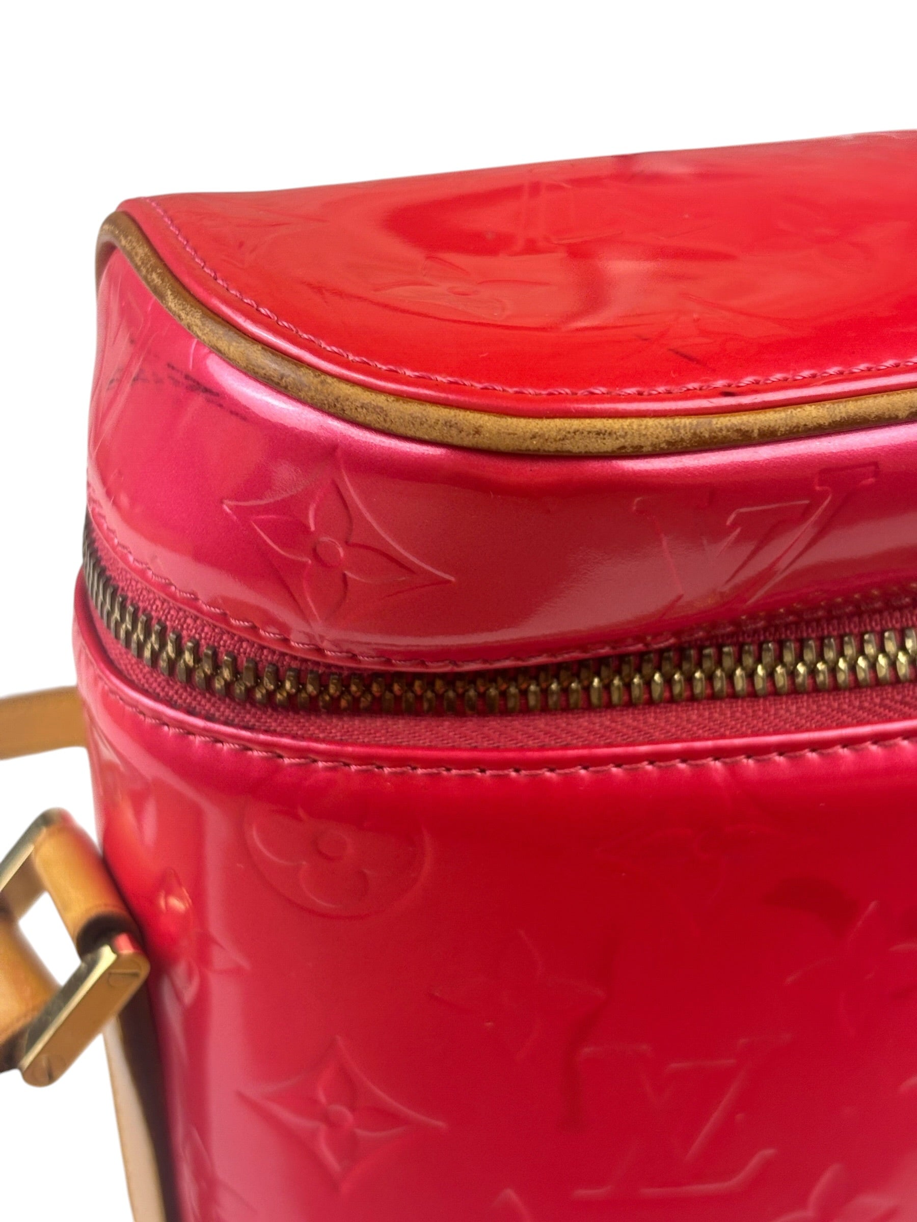 Louis Vuitton Vintage Fuchsia Pink Vernis Sullivan Verrical Crossbag