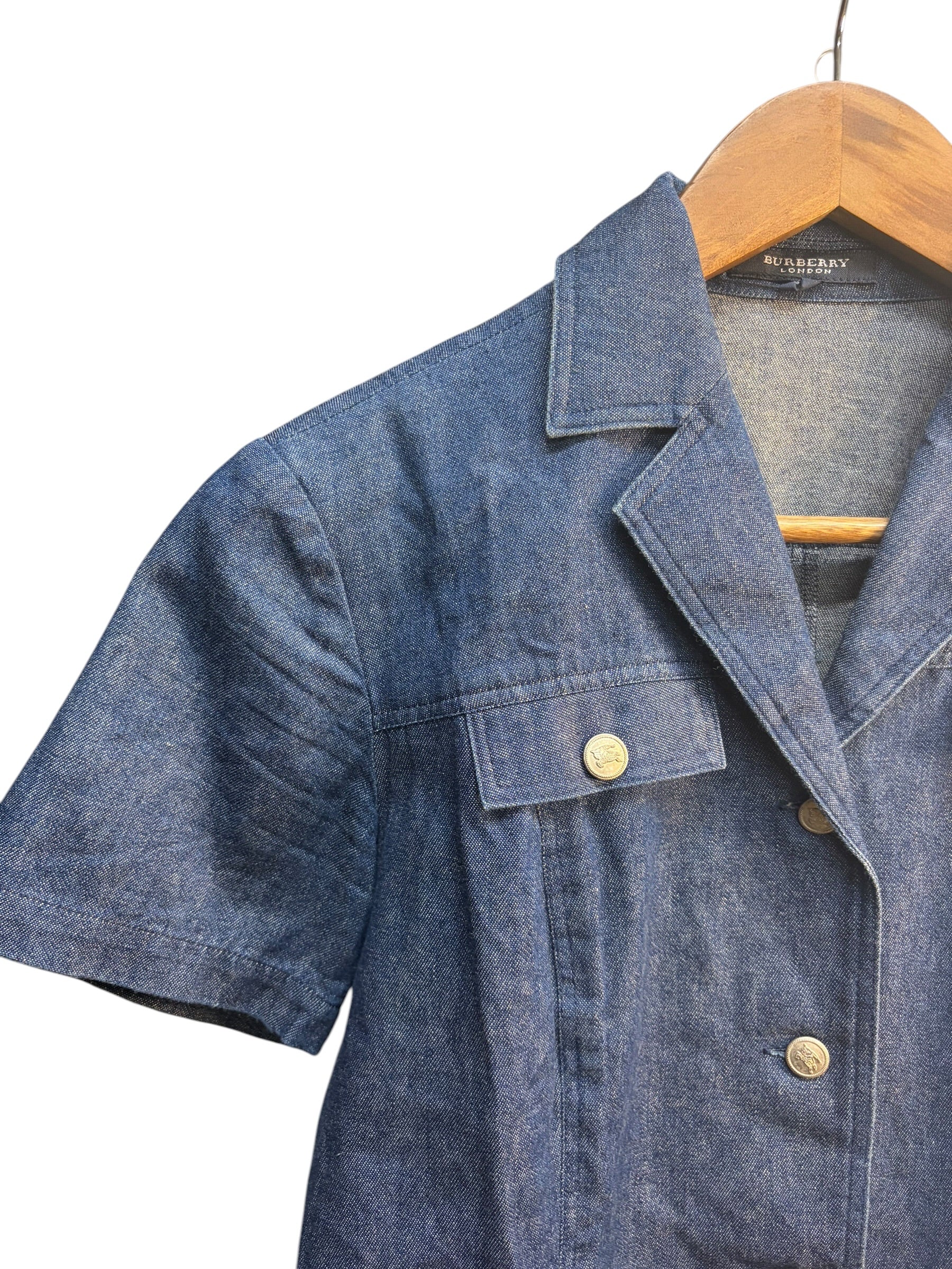 Burberry Blue Denim Short-Sleeve