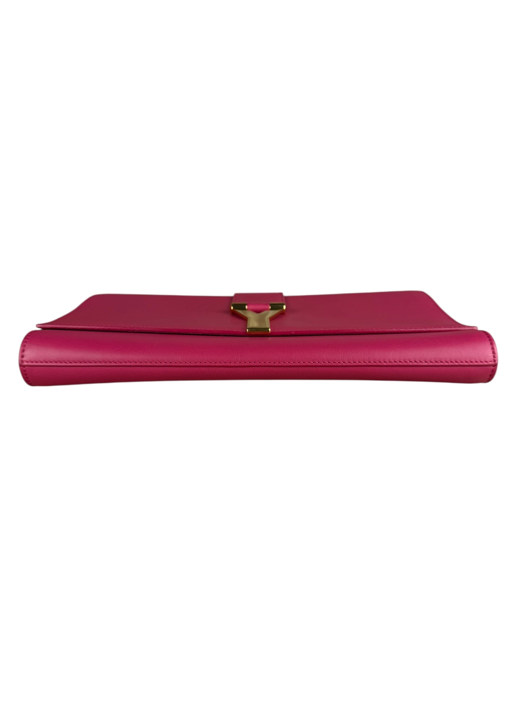 Saint Laurent Pink Leather Y Ligne Clutch