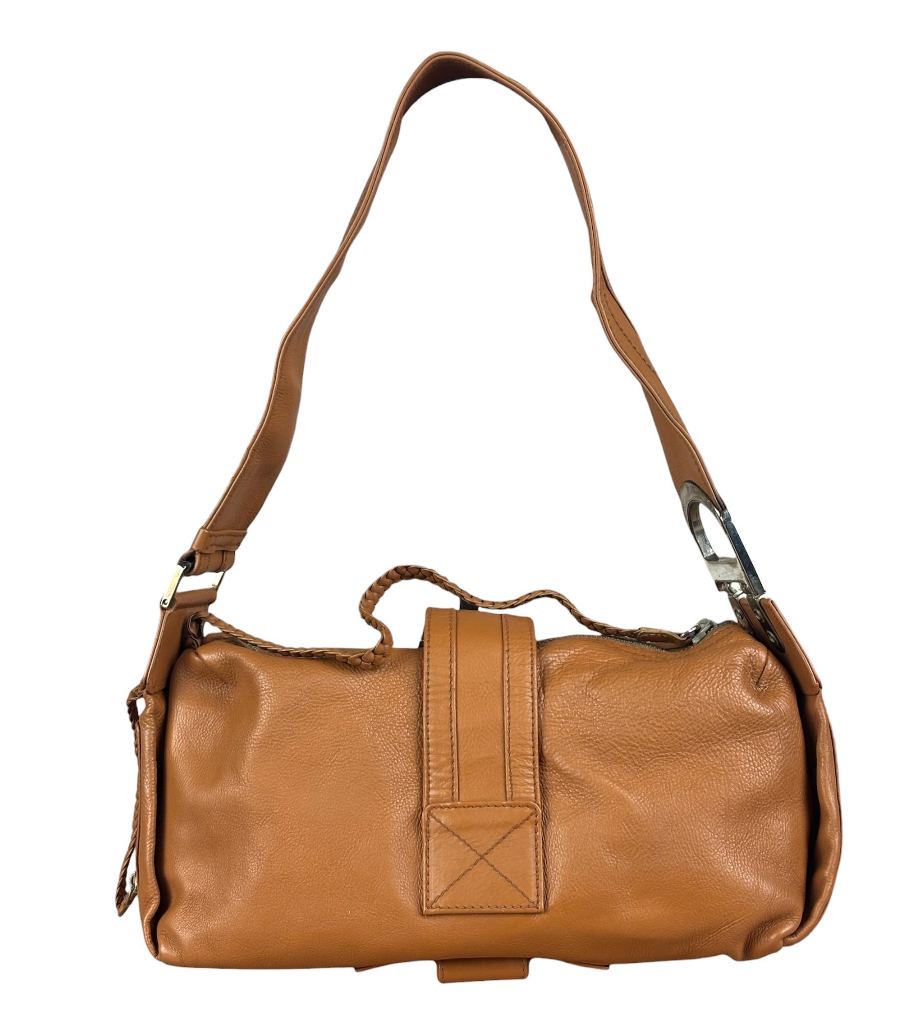 Christian Dior Vintage Tan Brown Leather Flight Medium