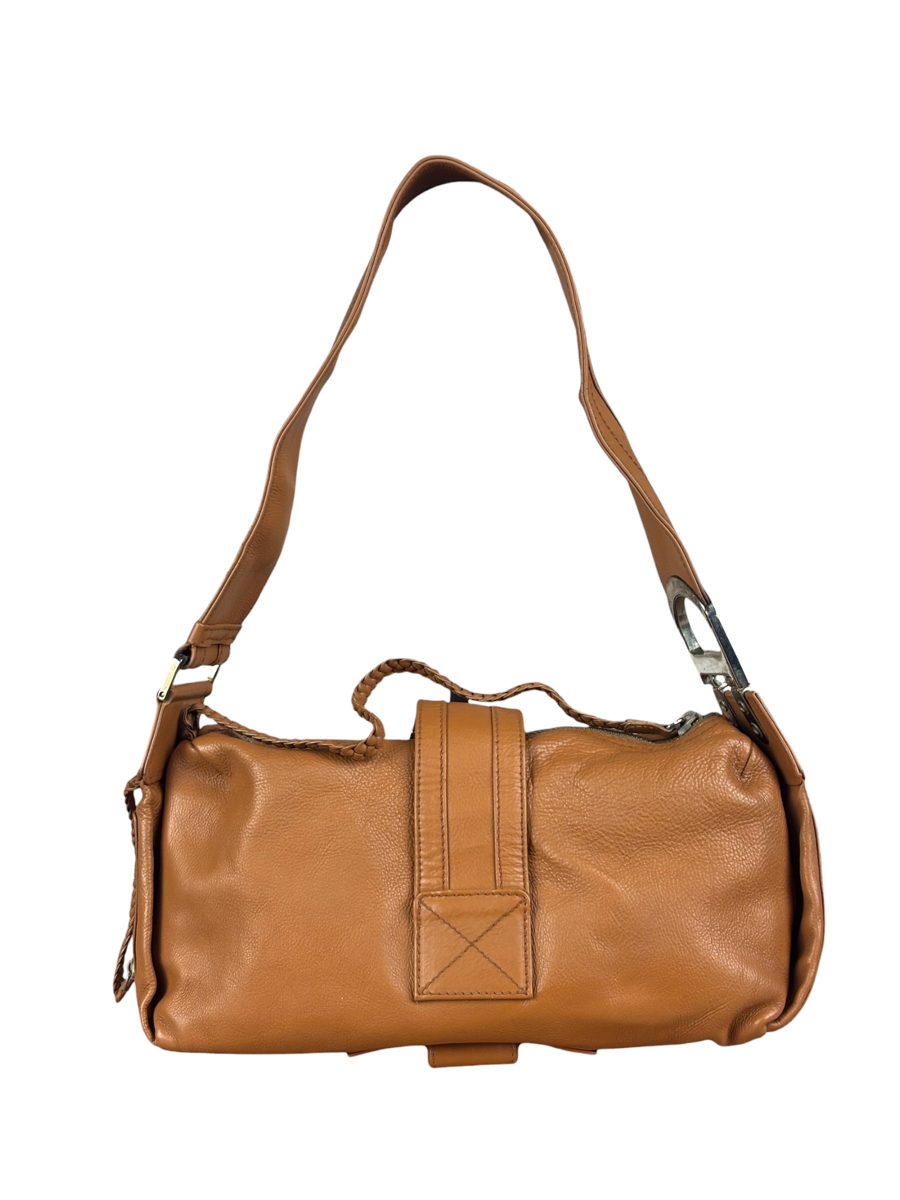Christian Dior Vintage Tan Brown Leather Flight Medium