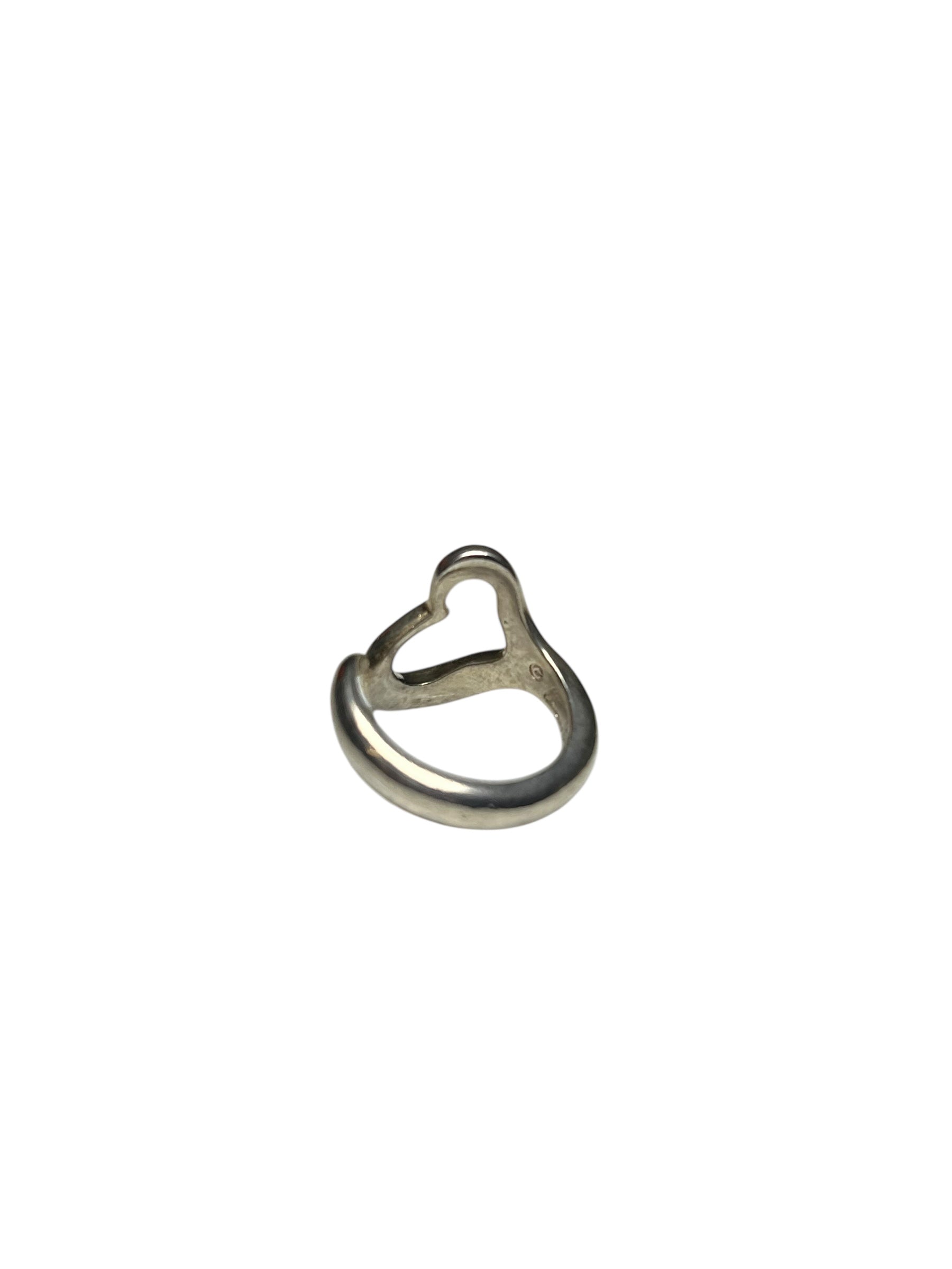 Tiffany & Co. Elsa Peretti Open Heart Silver Ring