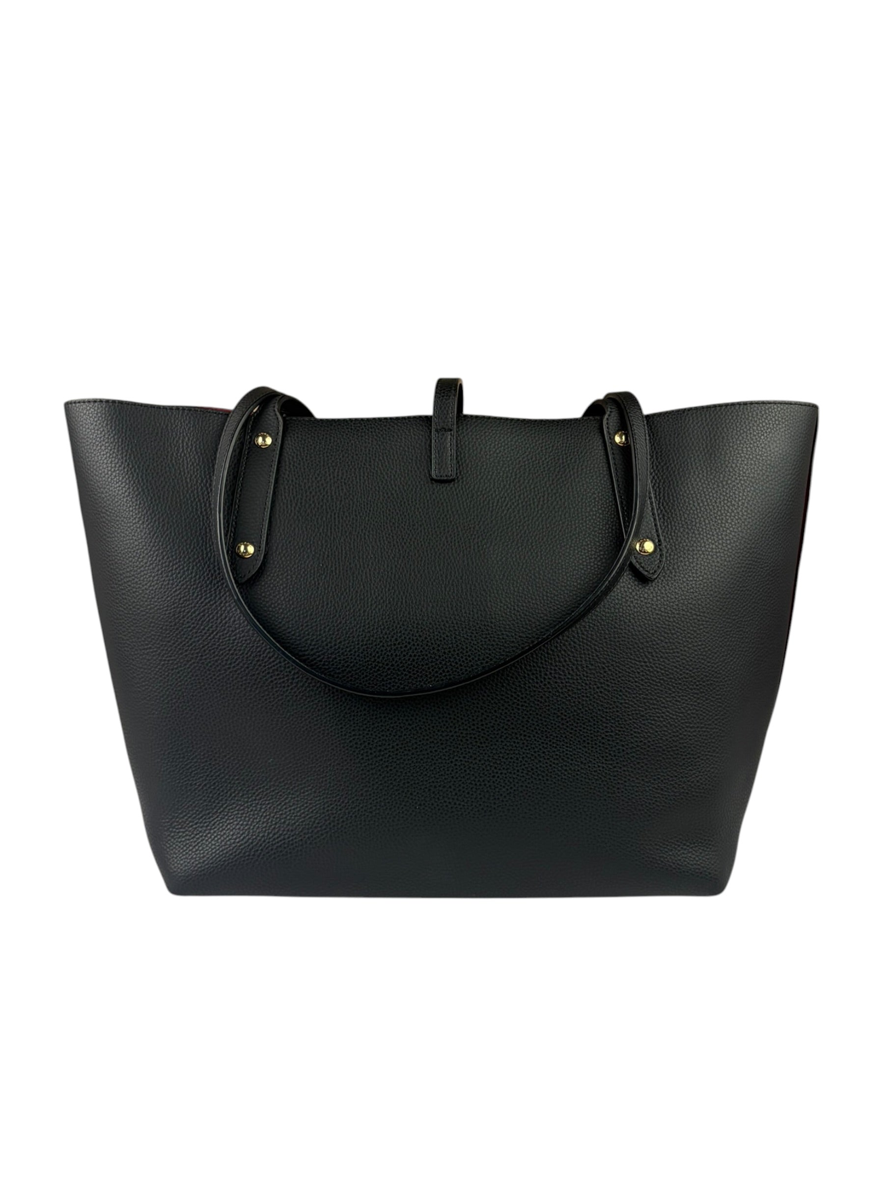 Coach Black Pebbled Leather Market Tote