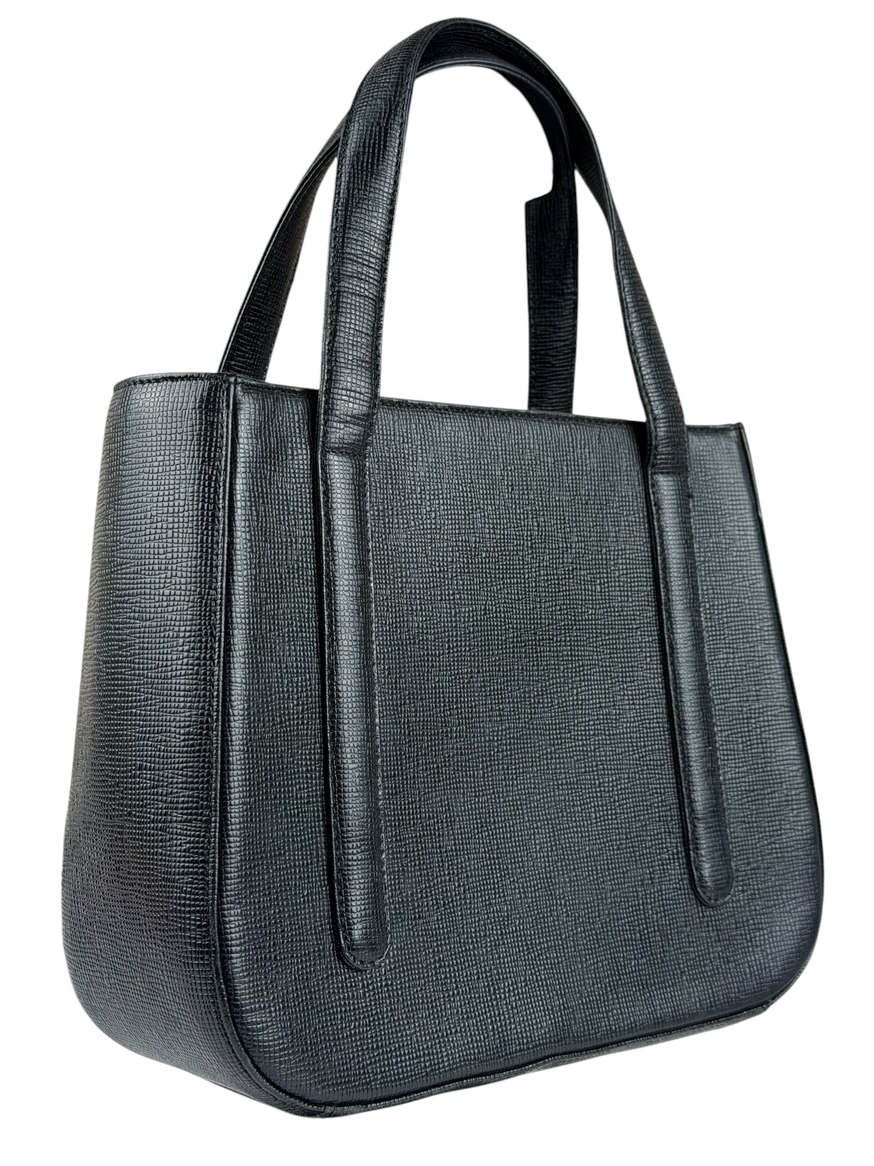 MCM Black Saffiano Leather Handbag