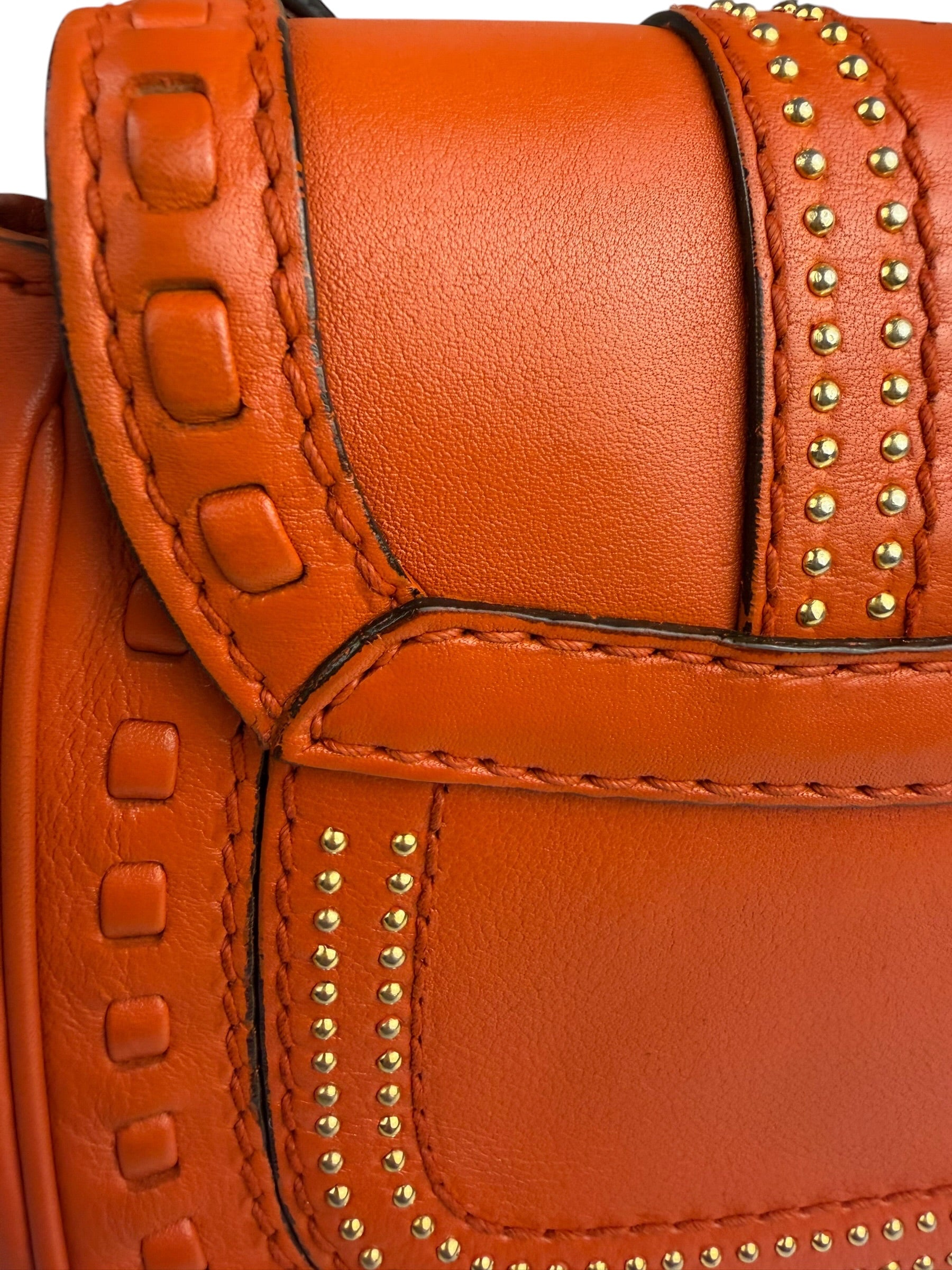 Gucci Orange Leather Snaffle Shoulder Bag