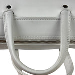 Balenciaga White Leather Triangle Two-Way Bag