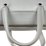 Balenciaga White Leather Triangle Two-Way Bag