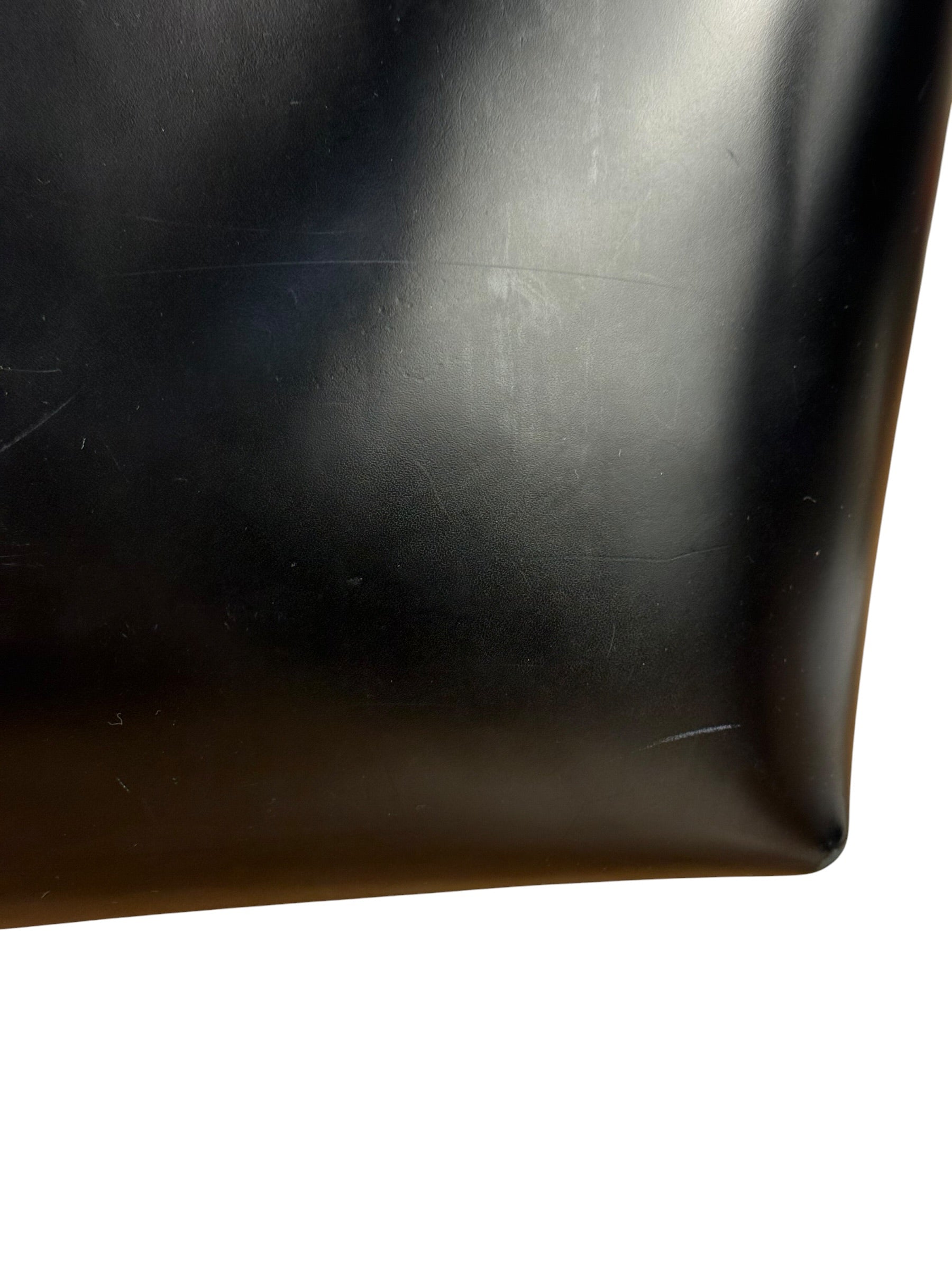 Saint Laurent Black Leather Shopping Tote Bag