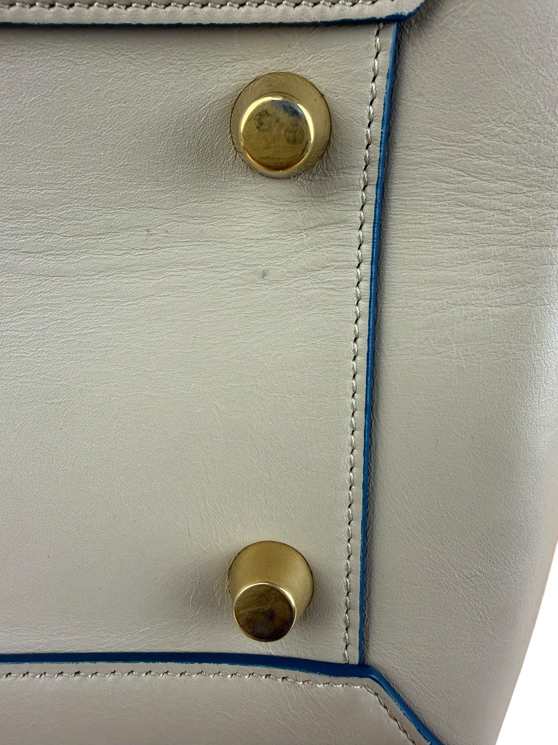 Celine Beige Leather Belt Two Way Bag