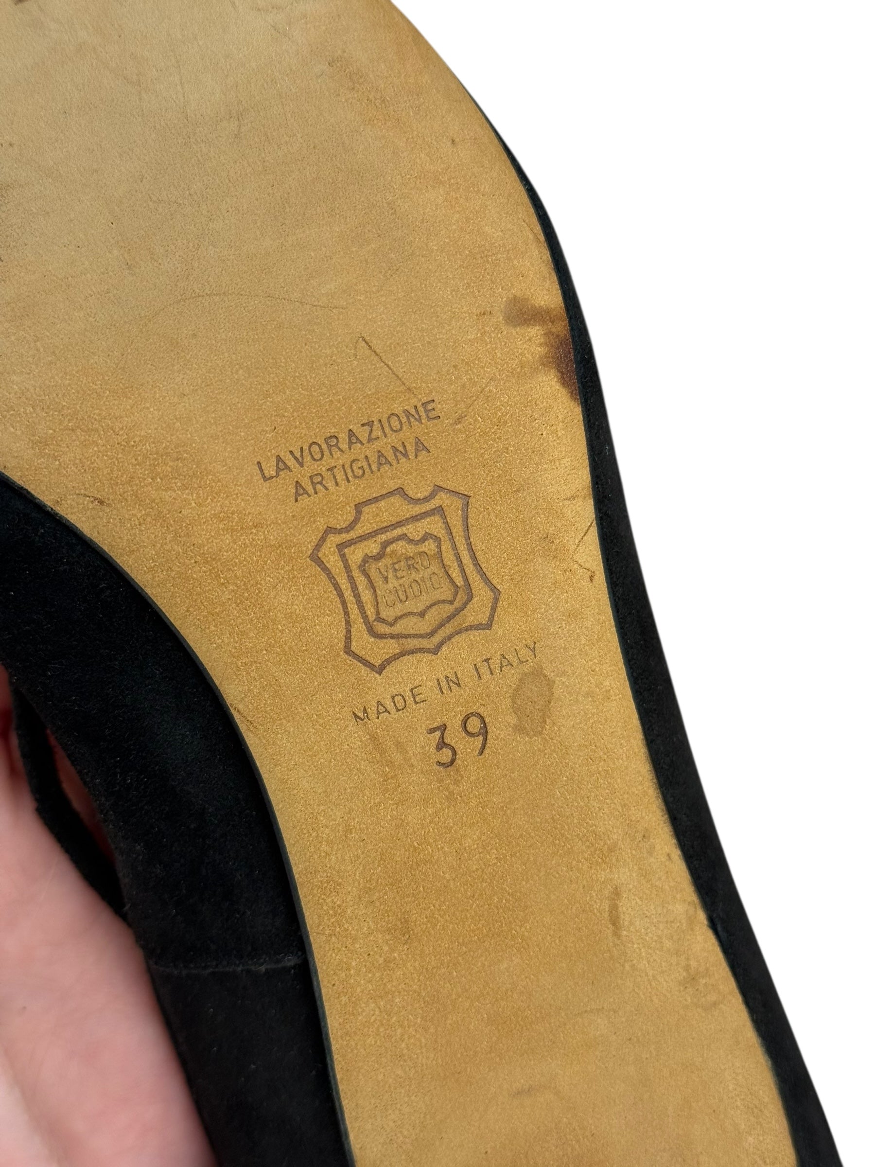 Manolo Blahnik Brown Suede Strappy Heels