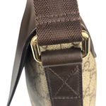 Gucci Brown Leather Trim GG Supreme Messenger Bag