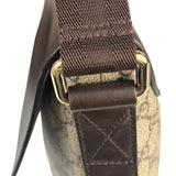 Gucci Brown Leather Trim GG Supreme Messenger Bag
