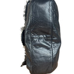 Chanel Black Classic Flap Tweed Shoulder Bag 2010