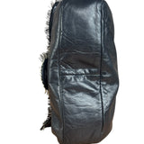 Chanel Black Classic Flap Tweed Shoulder Bag 2010