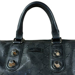 Gucci GG Black Leather Joy Boston Imprime Hand Bag