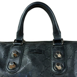 Gucci GG Black Leather Joy Boston Imprime Hand Bag
