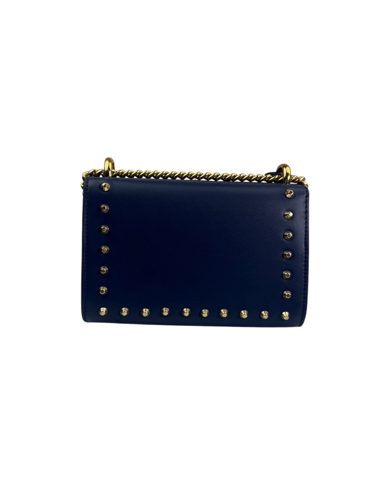 Gucci Navy Leather Small Padlock Shoulder Bag