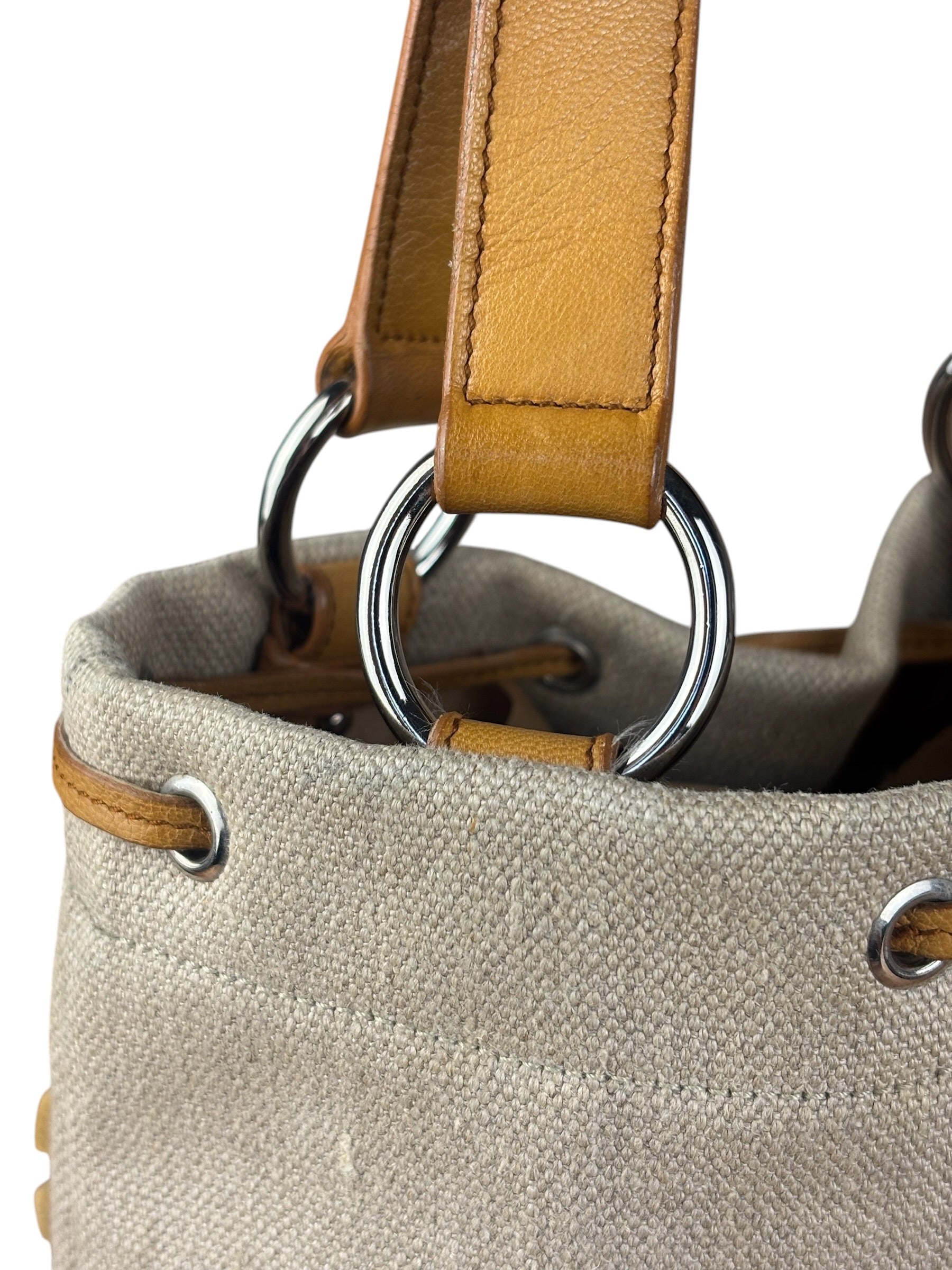 YSL Canvas Kahala Heart Tote