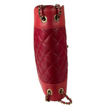Chanel Pink/Red Quilted Leather Mademoiselle Double Flap Bag 2017