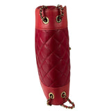 Chanel Pink/Red Quilted Leather Mademoiselle Double Flap Bag 2017