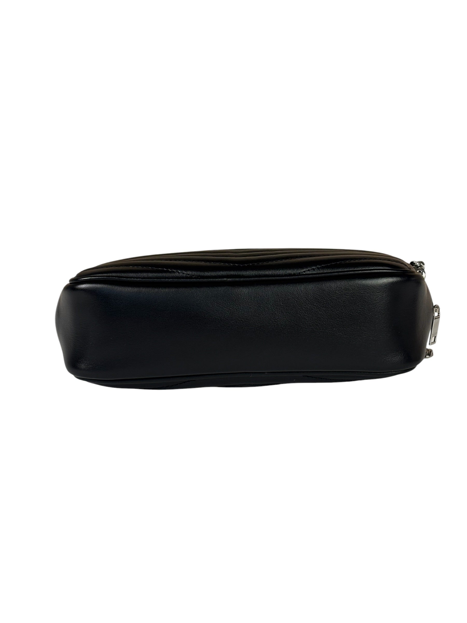 Yves Saint Laurent Black Leather Mini Lou Camera Bag