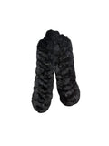 Vintage Black Lattice-Knotted Rabbit Fur Stole/Shawl