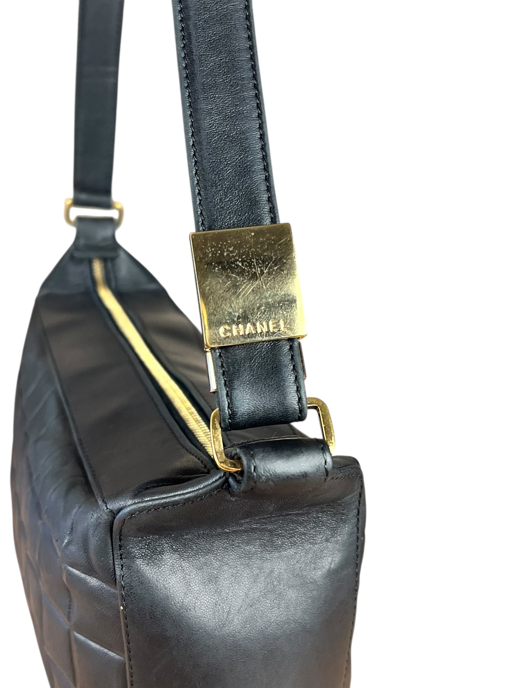 Chanel CC Chocolate Leather Shoulder Bag 2000