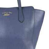 Gucci Navy Blue Swing Leather Tote Bag