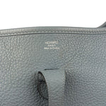 Hermes Evelyne Clemence Light Blue Leather Shoulder Bag