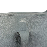 Hermes Evelyne Clemence Light Blue Leather Shoulder Bag