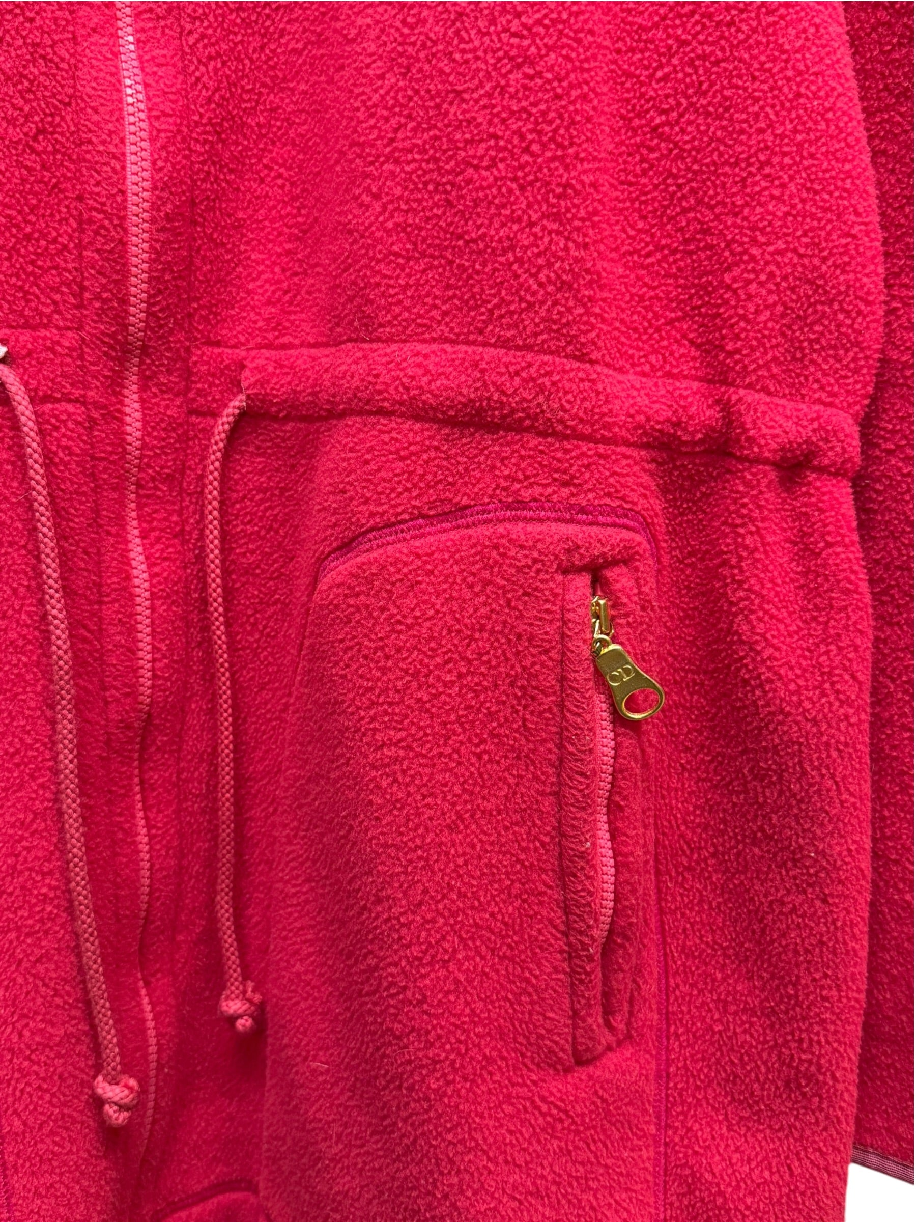 Christian Dior Vintage Sport Pink Fleece Jacket