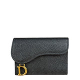 Christian Dior Black Bloom Flap Card Holder