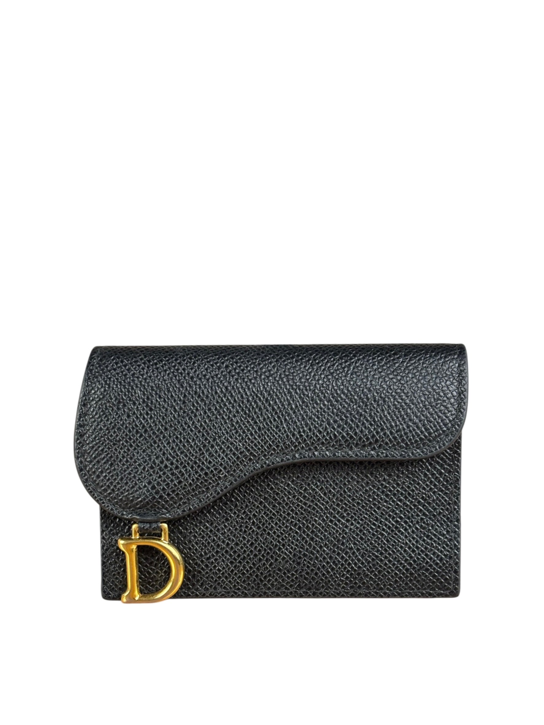 Christian Dior Black Bloom Flap Card Holder