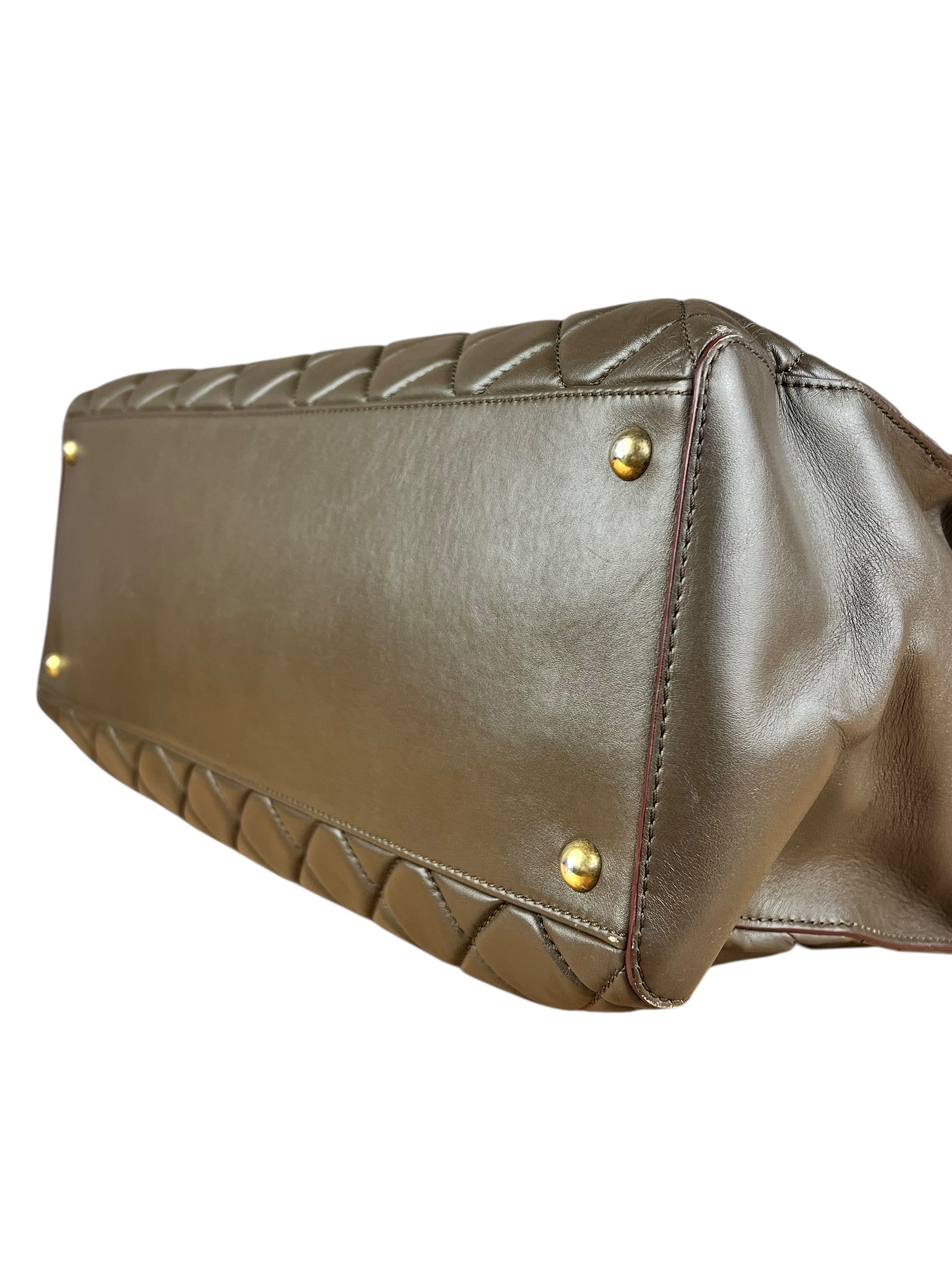 Chanel CC Brown Quilted Leather Perfect Edge Tote 2012