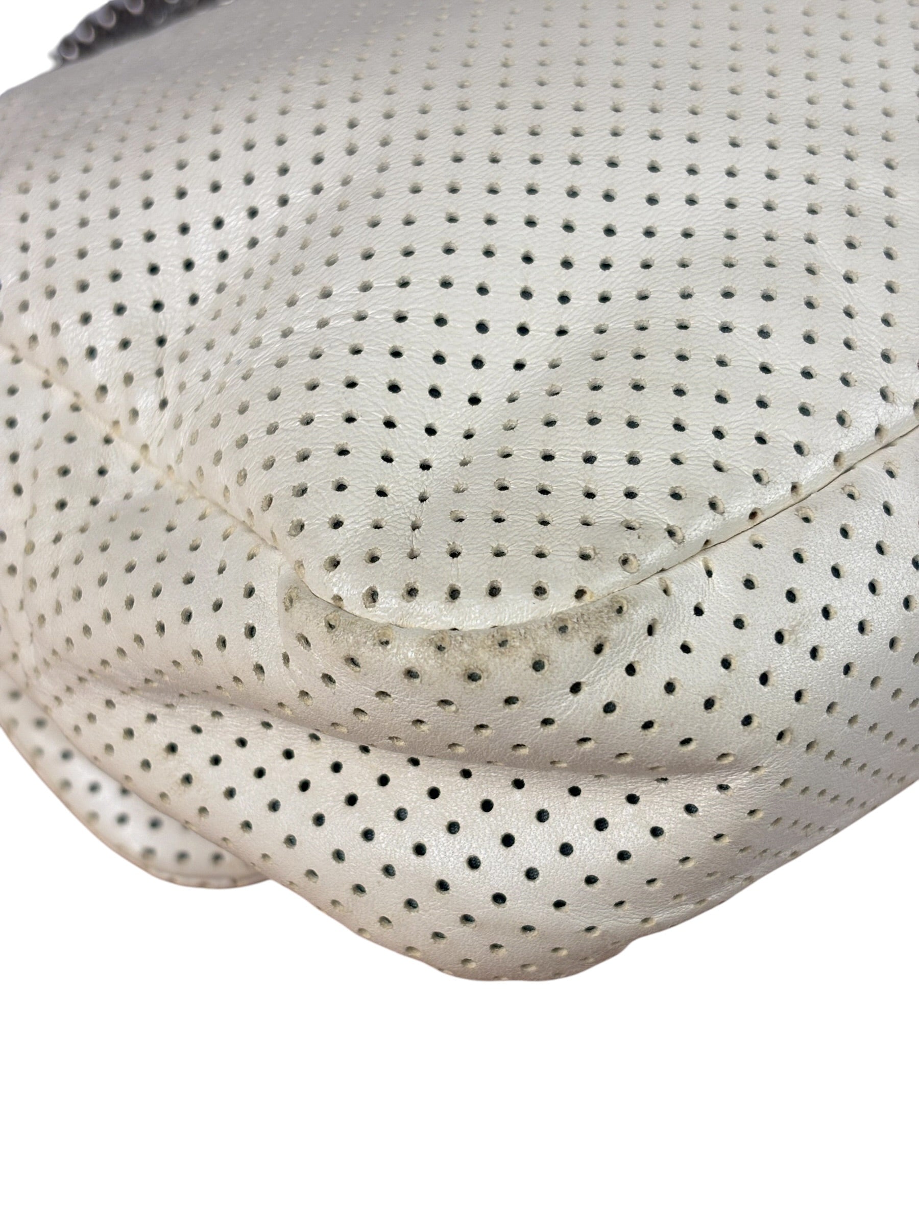Chanel Ivory Perforated Drill Two-Tone Mademoiselle Flap Bag 2006