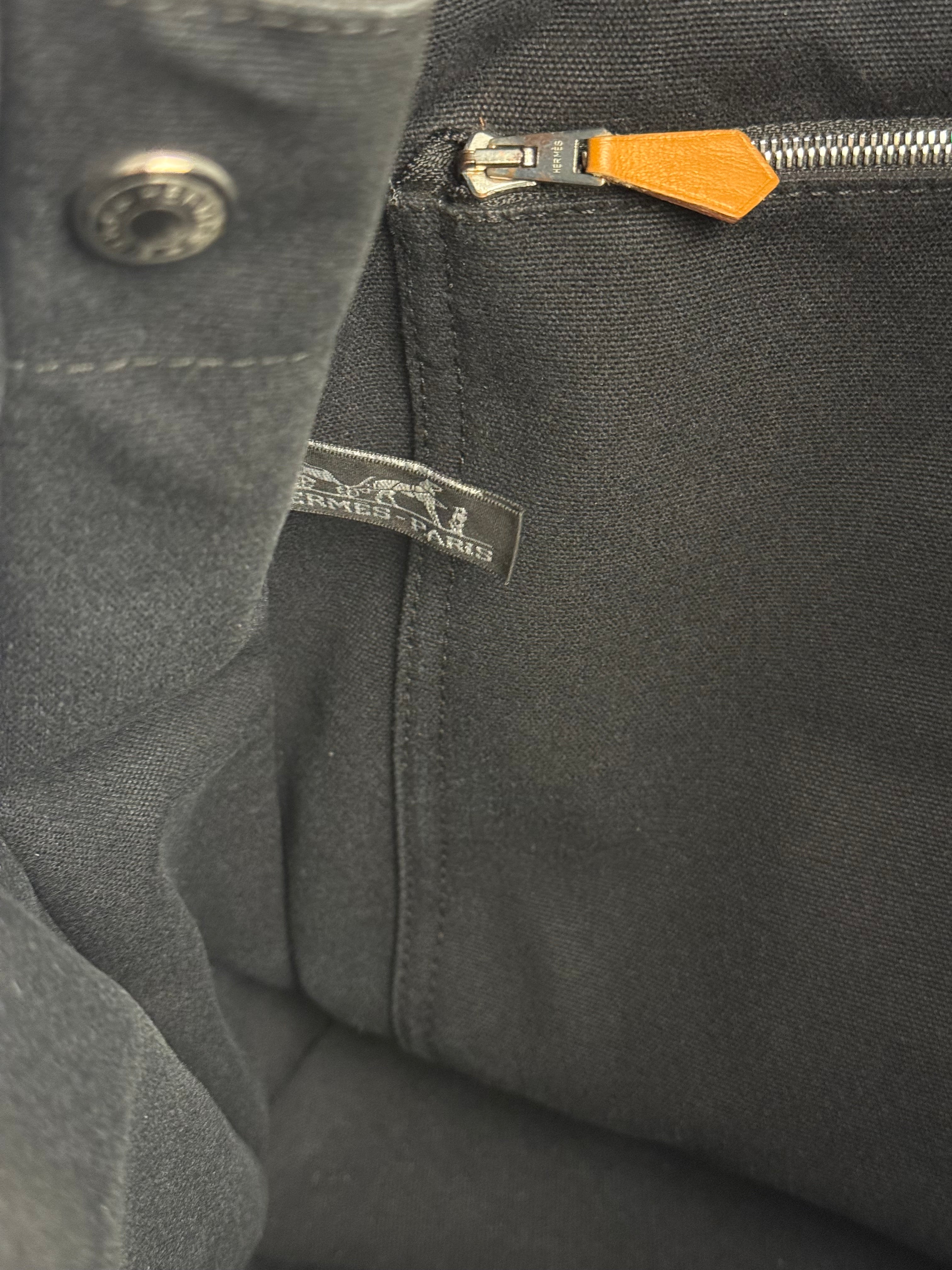 Hermes Fourre-Tout MM Canvas Black Tote