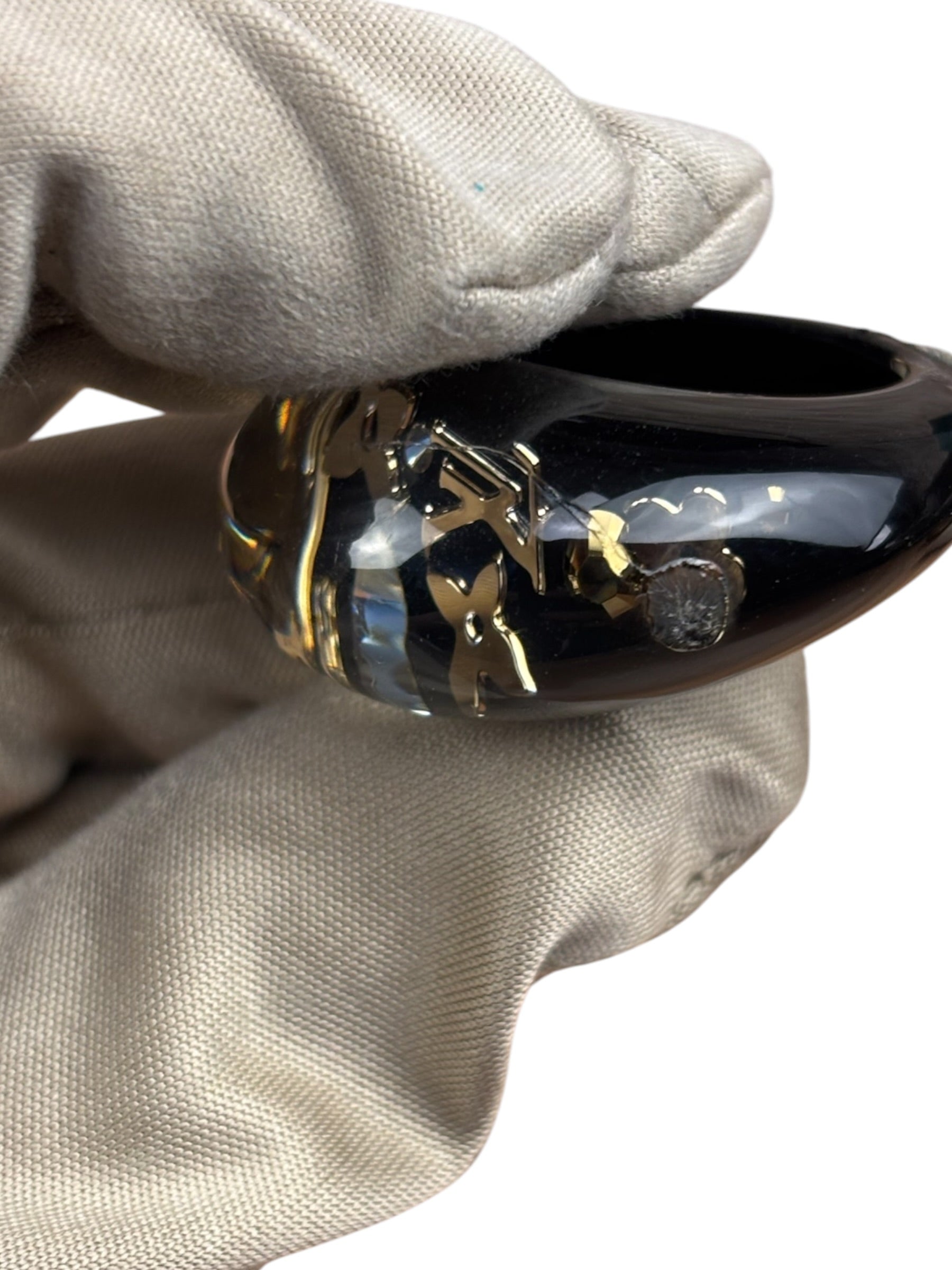 Louis Vuitton Black Resin Inclusion Ring