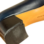 Salvatore Ferragamo Blue Gold Buckles Pumps