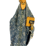 Louis Vuitton Vintage Denim Leather Trim Monogram Baggy Hobo Bag PM