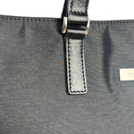 Burberry Grey Nylon/Leather Trim Tote