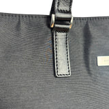 Burberry Grey Nylon/Leather Trim Tote