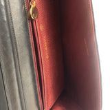 Chanel Vintage Black Leather Timeless Diagonal Stitch Flap Bag 1986