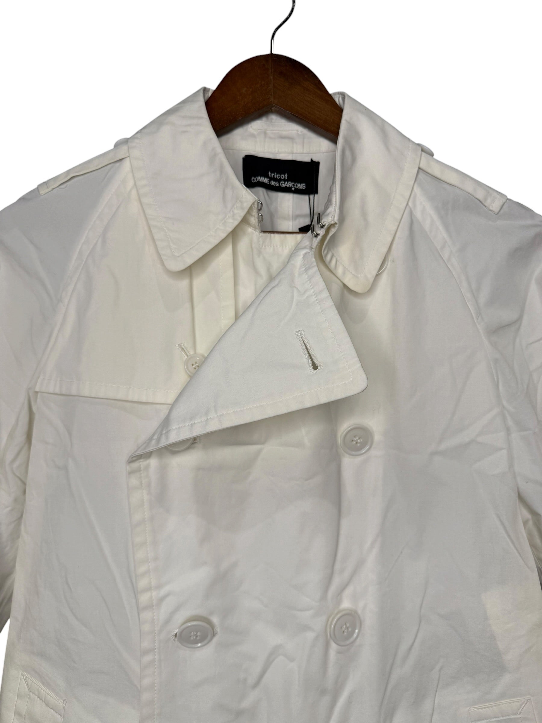 Comme des Garcons White Trench Coat