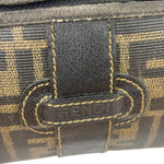 Fendi Black Leather Trim Zucca Small Camera Bag