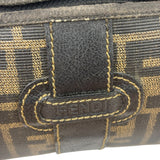 Fendi Black Leather Trim Zucca Small Camera Bag