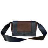 Celine Navy Blue/Burgundy Medium Frame Shoulder Bag