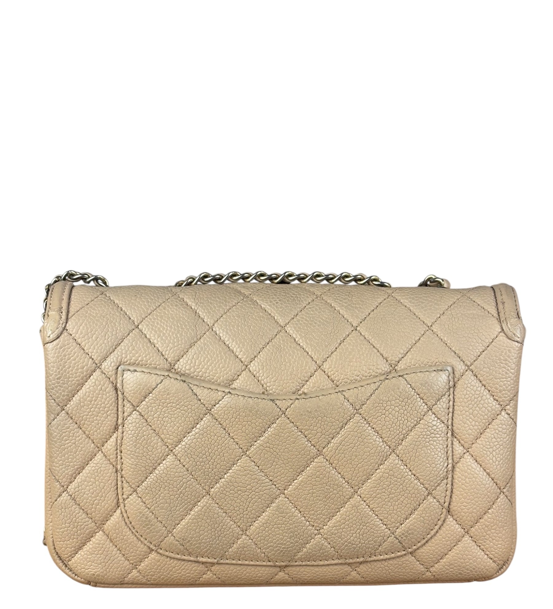 Chanel Beige Caviar S Filigree Flap 2016