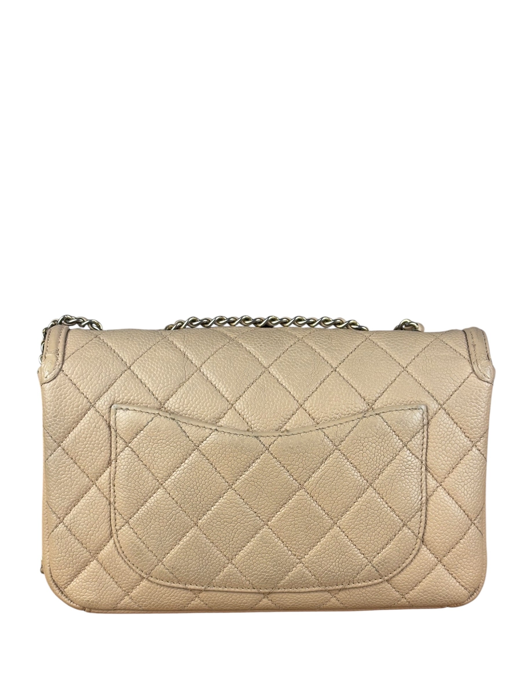 Chanel Beige Caviar S Filigree Flap 2016