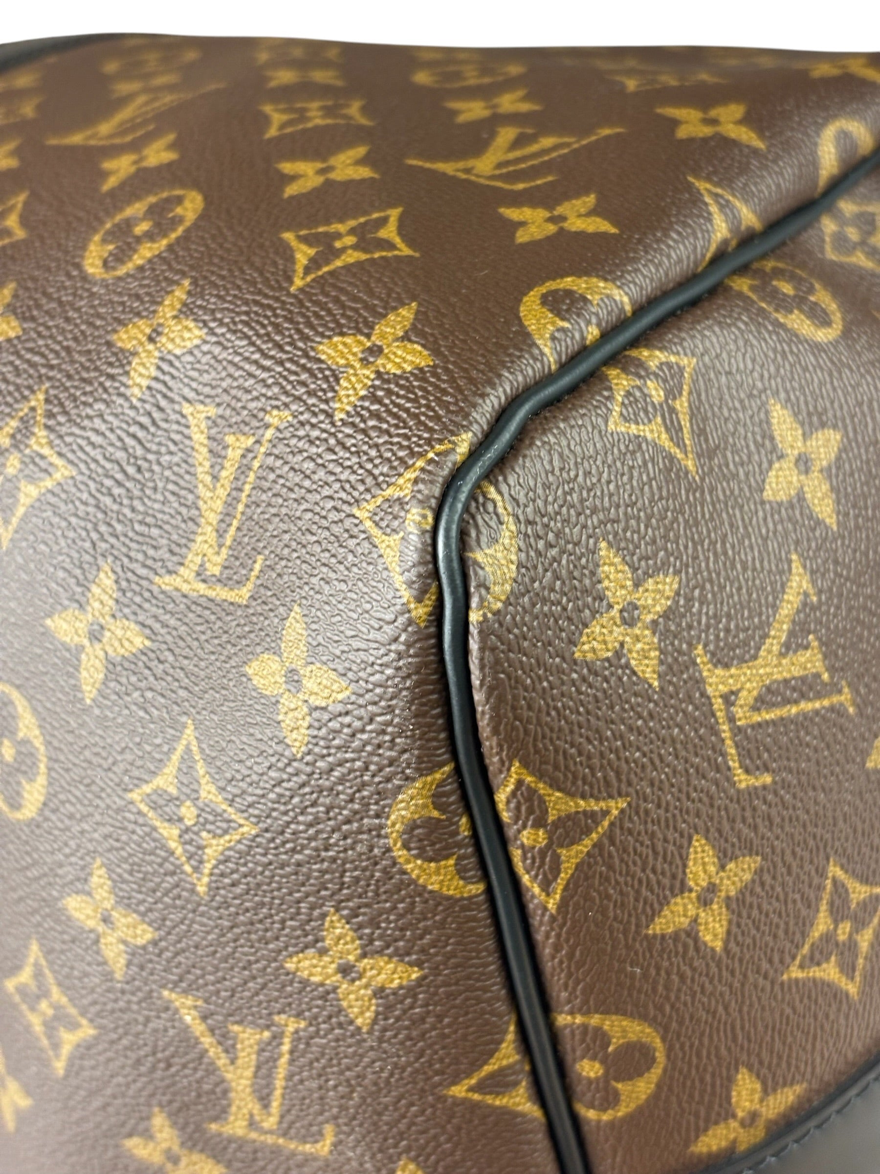 Louis Vuitton Black/Brown Monogram Keepall 55